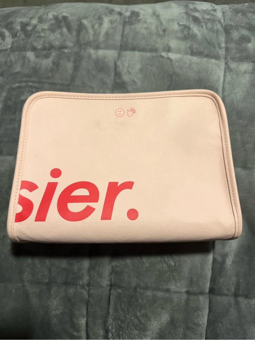 Glossier Pink Canvas Makeup Bag